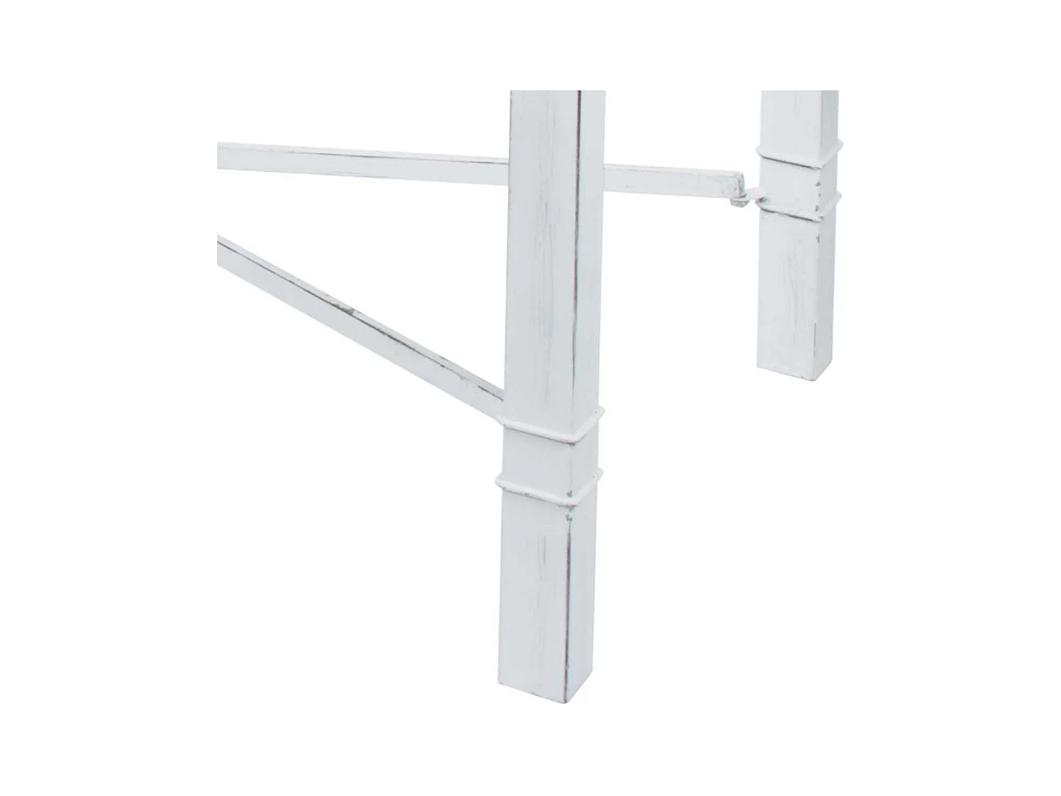 Konsoltisch Shabby Chic in Antikweiß Tanne Massivholz