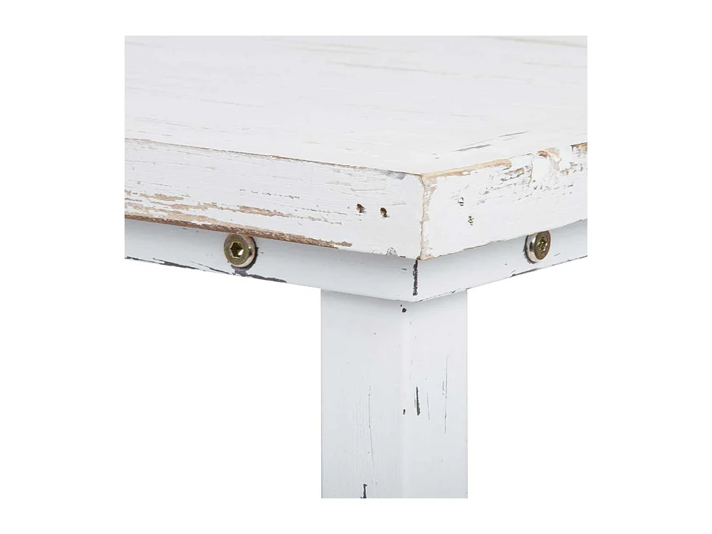 Konsoltisch Shabby Chic in Antikweiß Tanne Massivholz