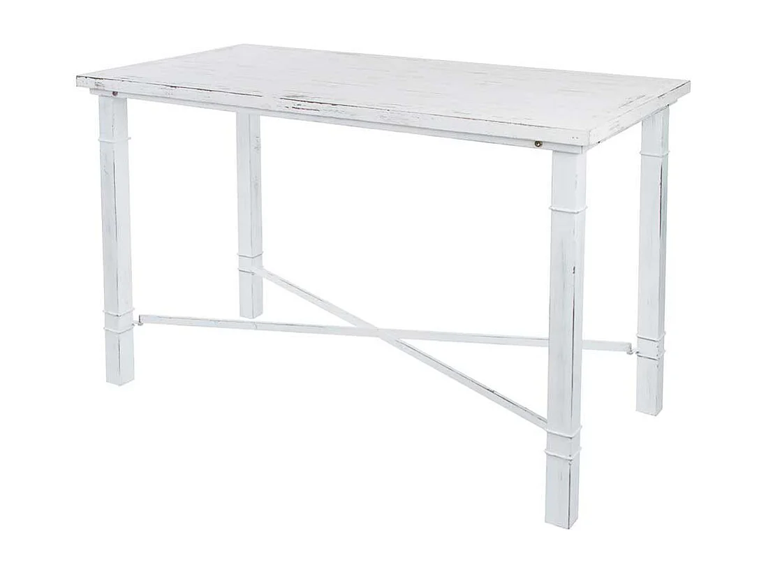 Konsoltisch Shabby Chic in Antikweiß Tanne Massivholz