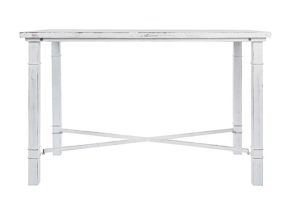 Konsoltisch Shabby Chic in Antikweiß Tanne Massivholz