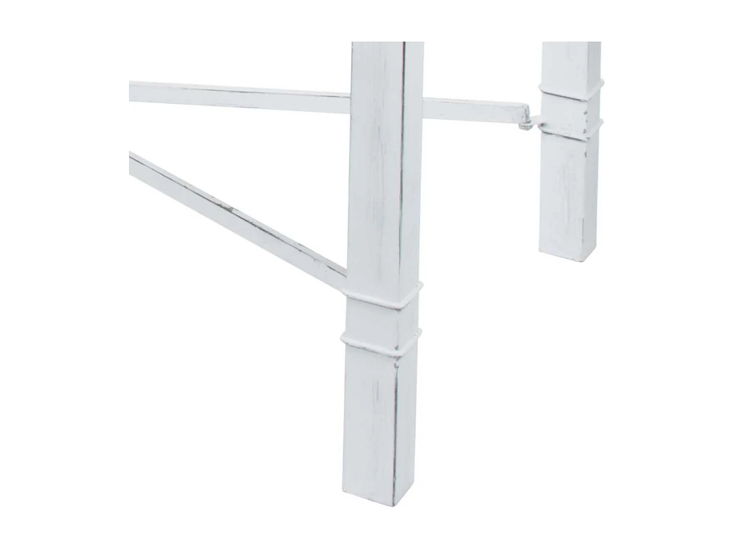 Konsoltisch Shabby Chic in Antikweiß Tanne Massivholz