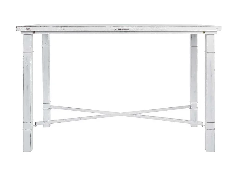 Konsoltisch Shabby Chic in Antikweiß Tanne Massivholz