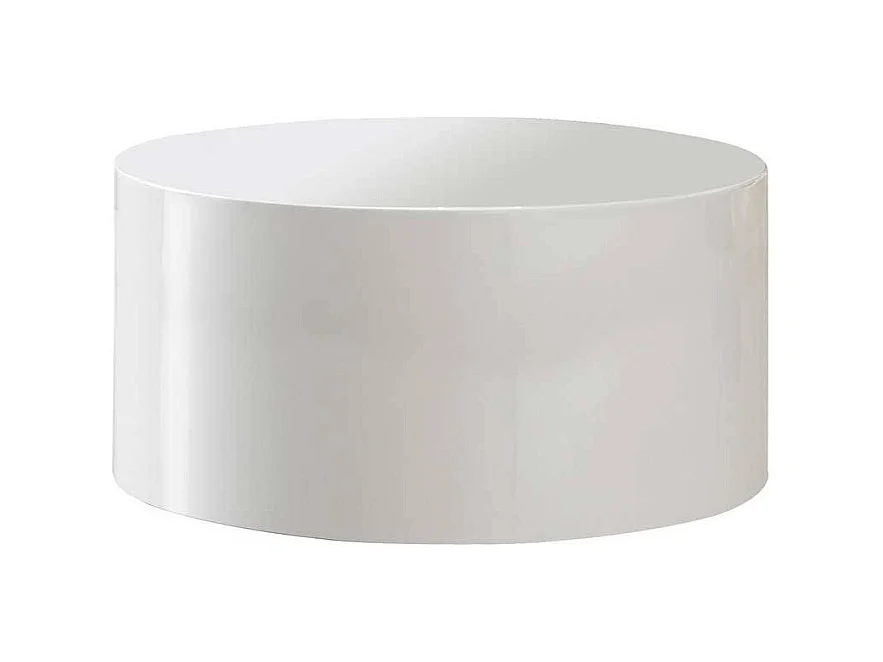 Design Couchtisch in Zylinderform Weiß
