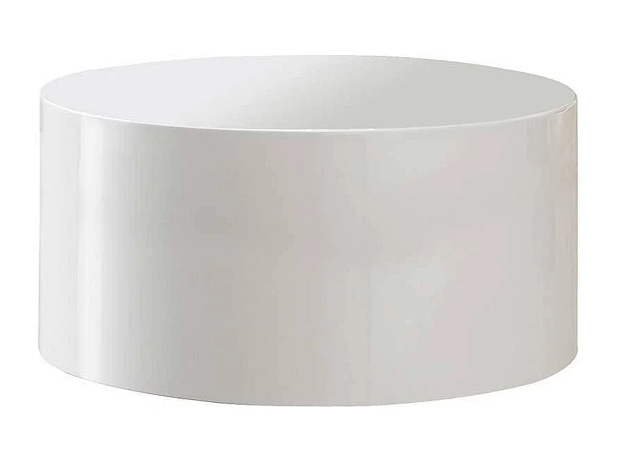 Design Couchtisch in Zylinderform Weiß