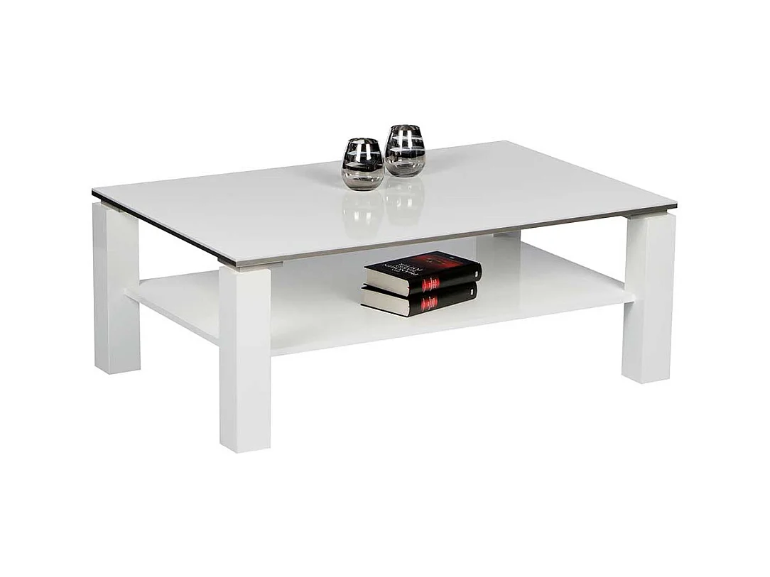 Weißer Couchtisch in modernem Design melaminbeschichtet