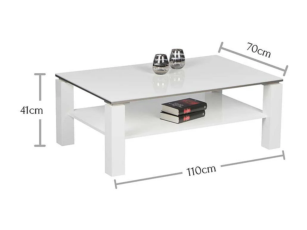 Weißer Couchtisch in modernem Design melaminbeschichtet