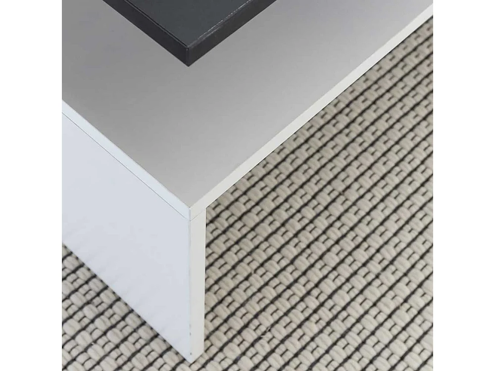 Couchtisch in Schwarz und Weiß 90 cm breit