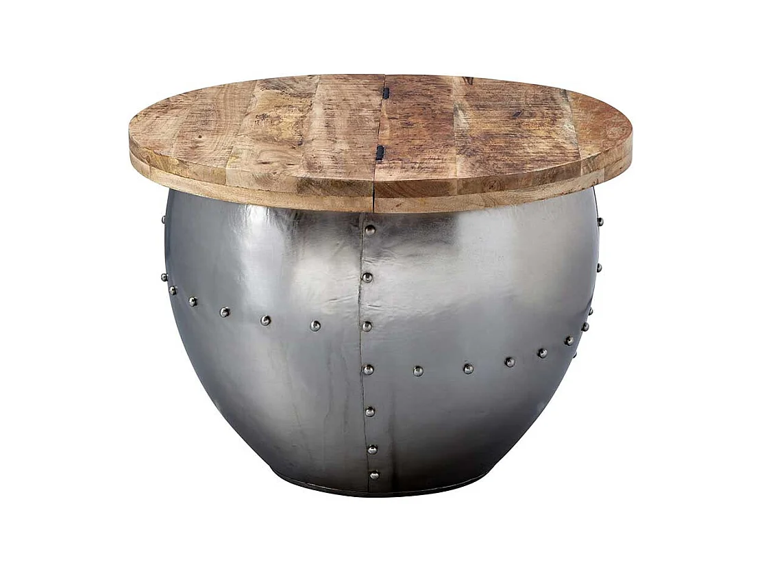 Factory Wohnzimmer Tisch mit Gestell in Trommelform Truhe