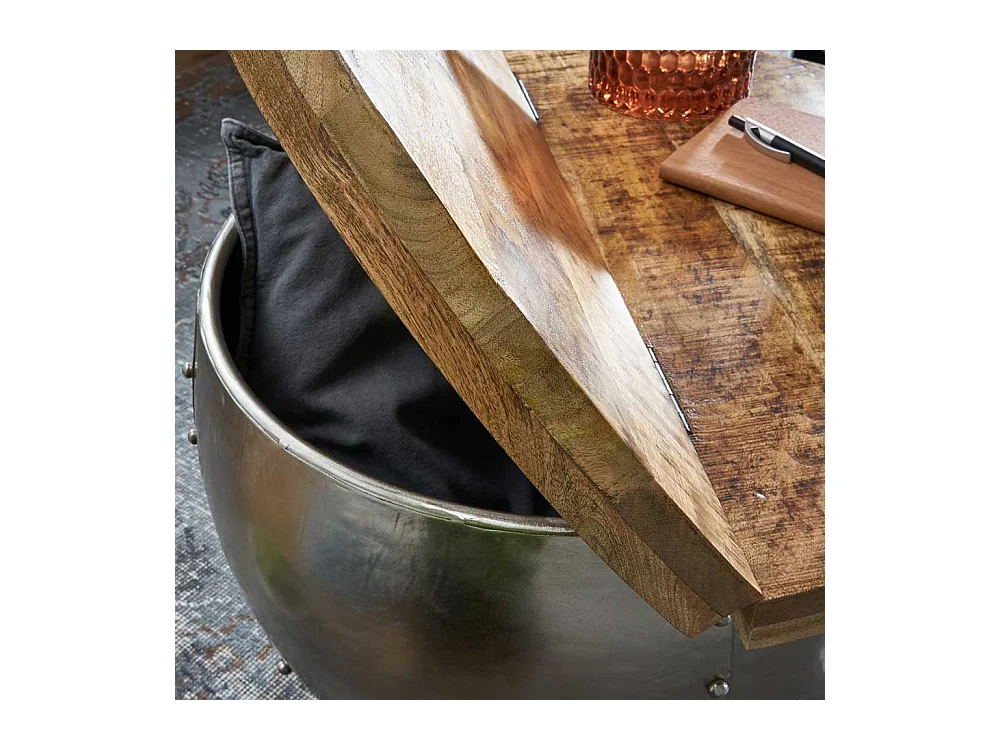 Factory Wohnzimmer Tisch mit Gestell in Trommelform Truhe