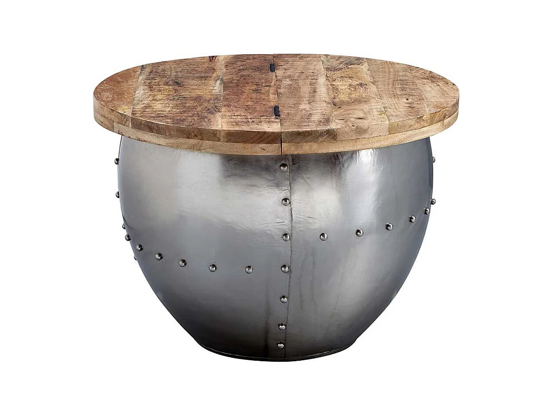 Factory Wohnzimmer Tisch mit Gestell in Trommelform Truhe