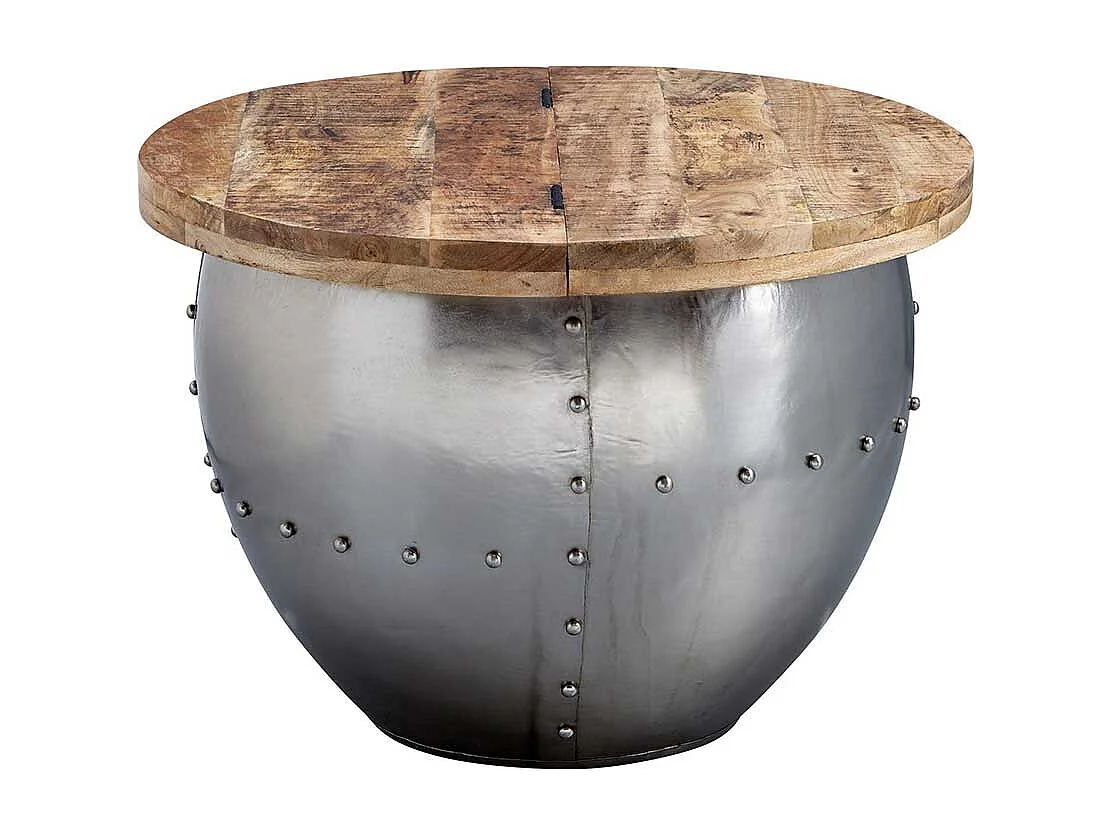 Factory Wohnzimmer Tisch mit Gestell in Trommelform Truhe