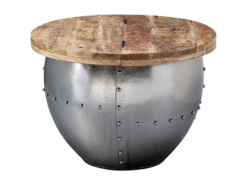 Factory Wohnzimmer Tisch mit Gestell in Trommelform Truhe