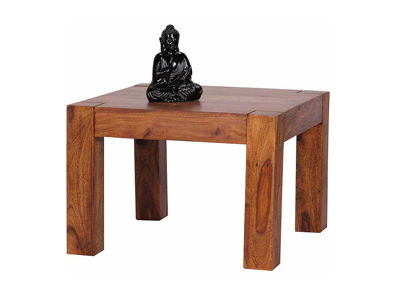 Wohnzimmertisch aus Sheesham Massivholz 60 cm