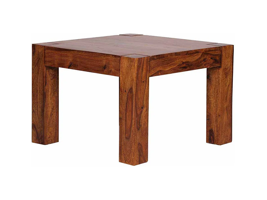 Wohnzimmertisch aus Sheesham Massivholz 60 cm