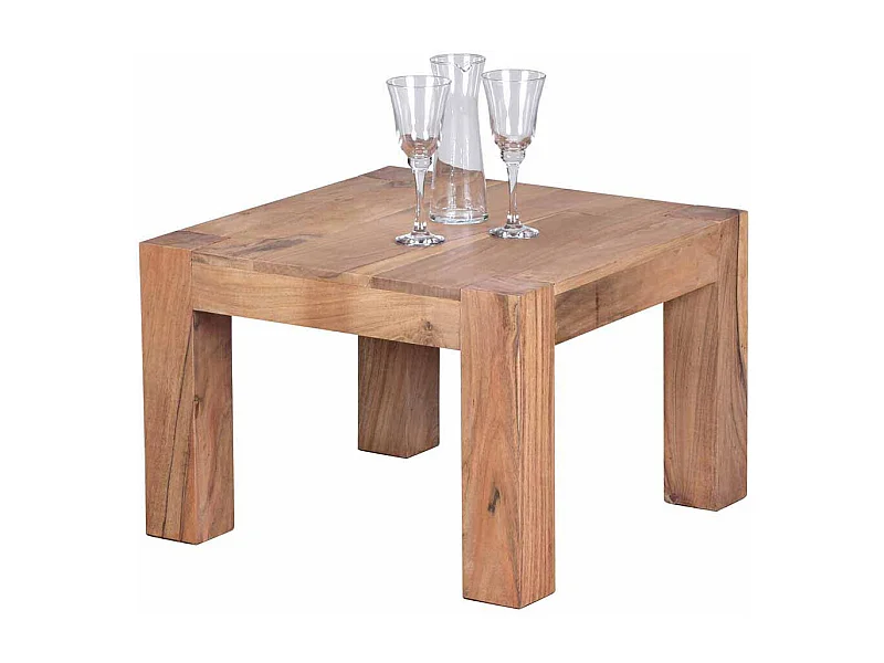 Wohnzimmer Couchtisch aus Akazie Massivholz 40 cm hoch