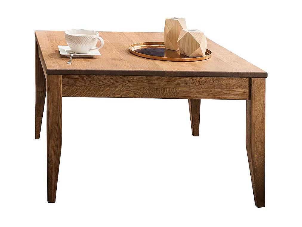 Echtholztisch für Wohnzimmer Eiche dunkel massiv