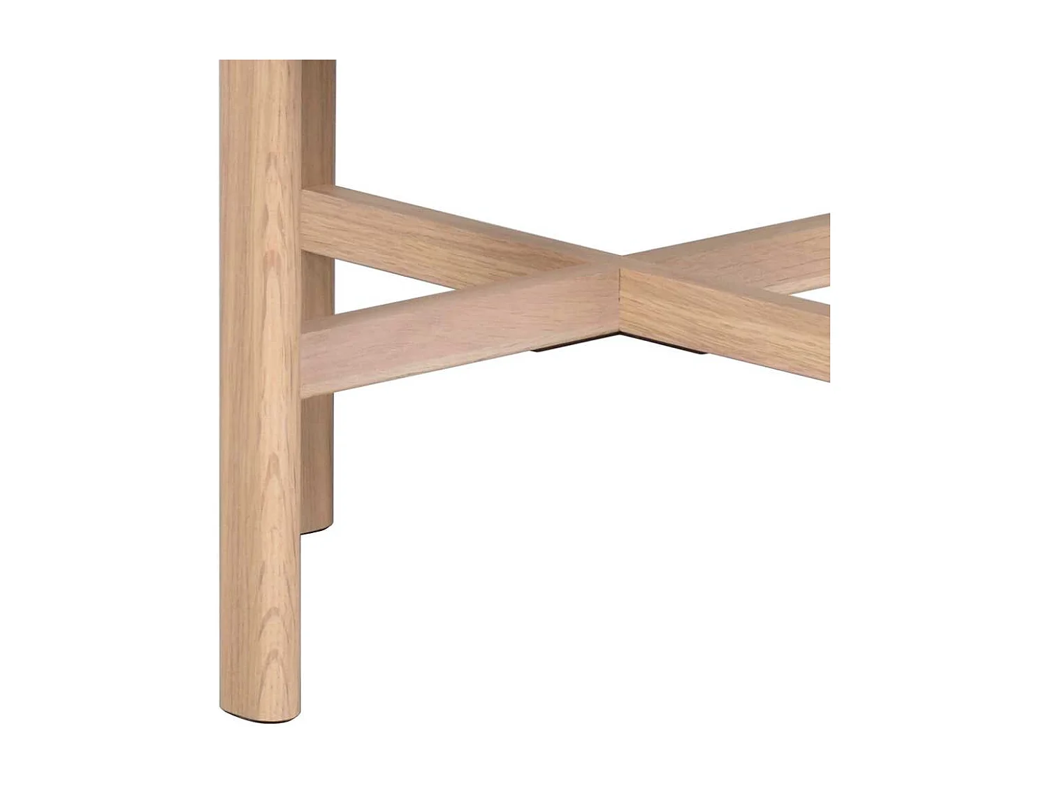 Moderner Sofatisch aus Keramik in Beige Eiche Massivholz