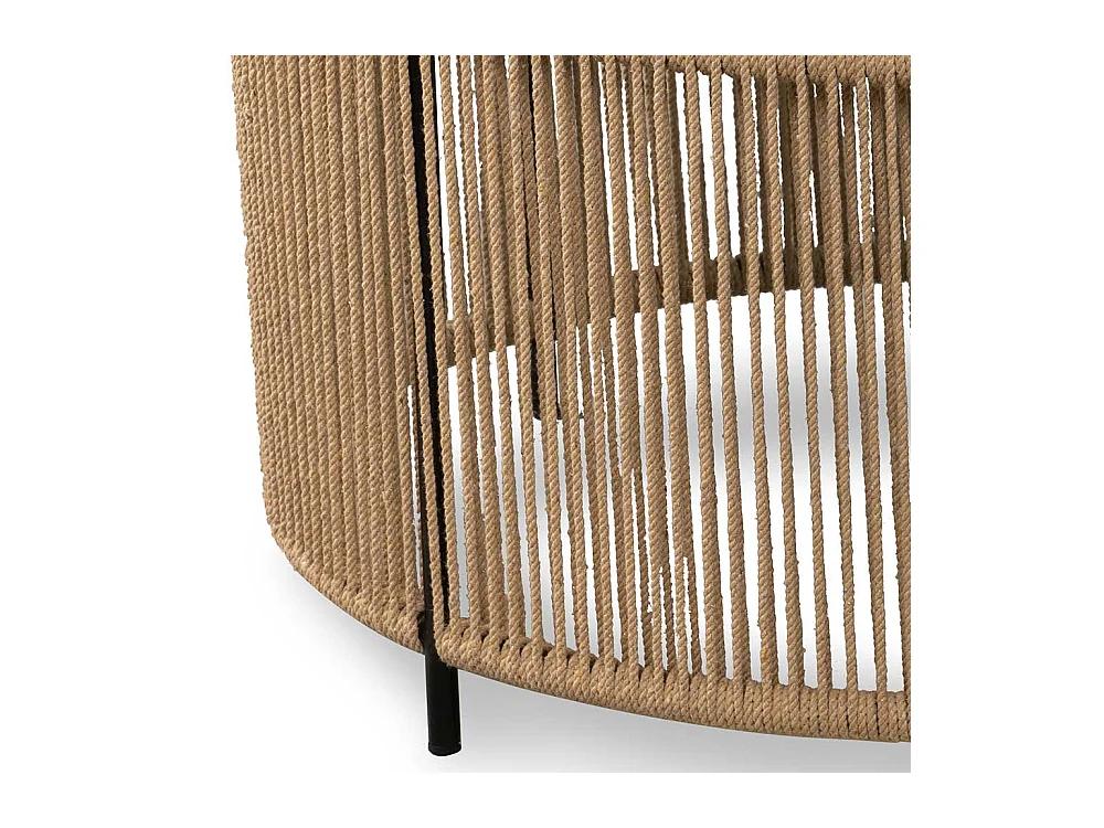 Wohnzimmertisch Sofatisch aus getöntem Glas und Geflecht