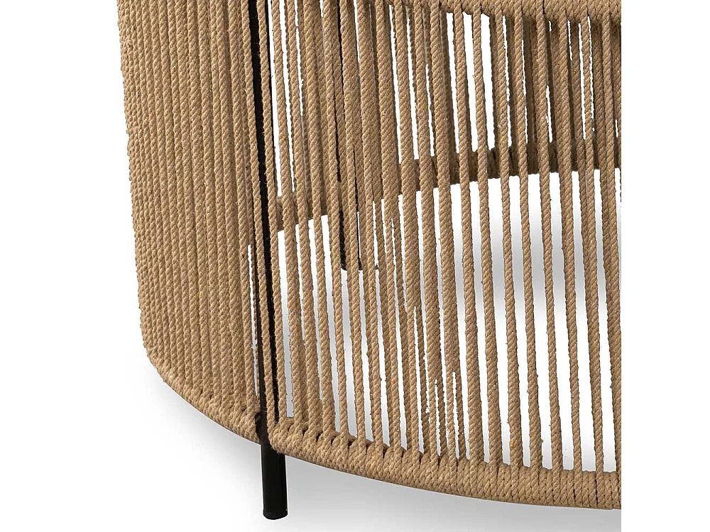 Wohnzimmertisch Sofatisch aus getöntem Glas und Geflecht