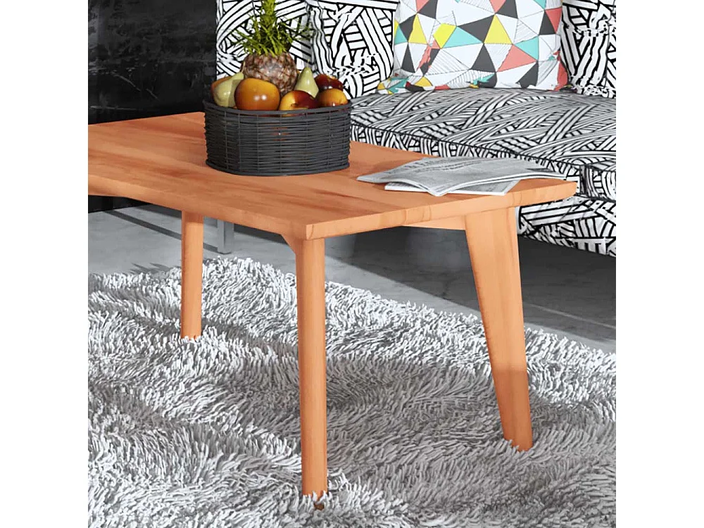 Massivholz Couchtisch aus Kernbuche geölt 4-Fußgestell