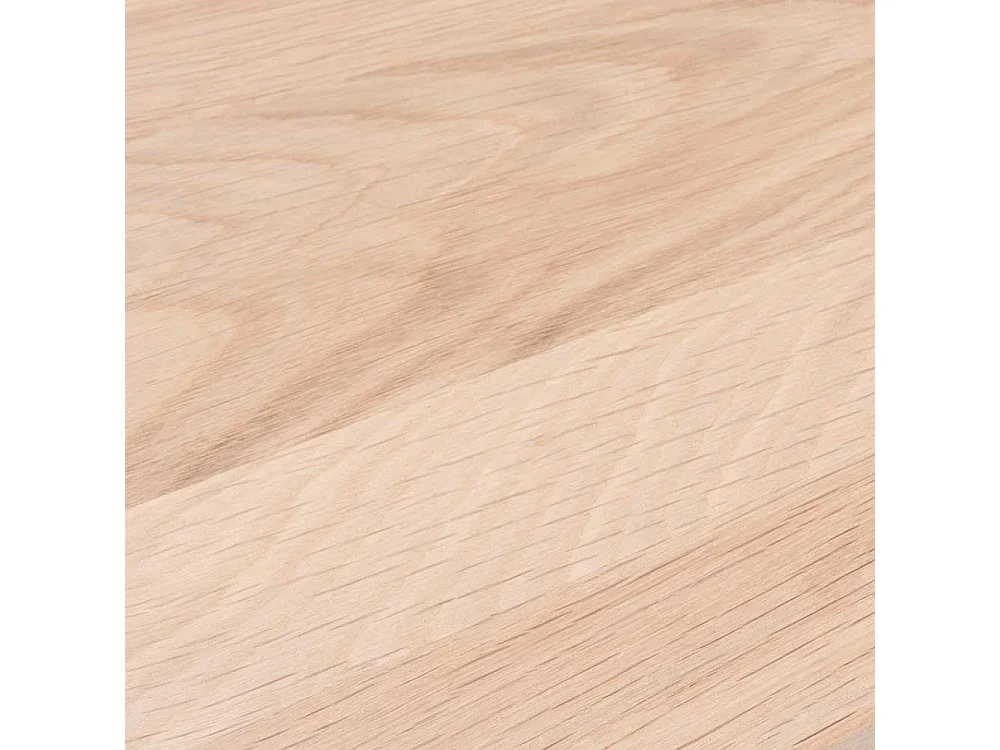 Echtholz Couchtisch aus Eiche Massivholz und Metall 70 cm breit