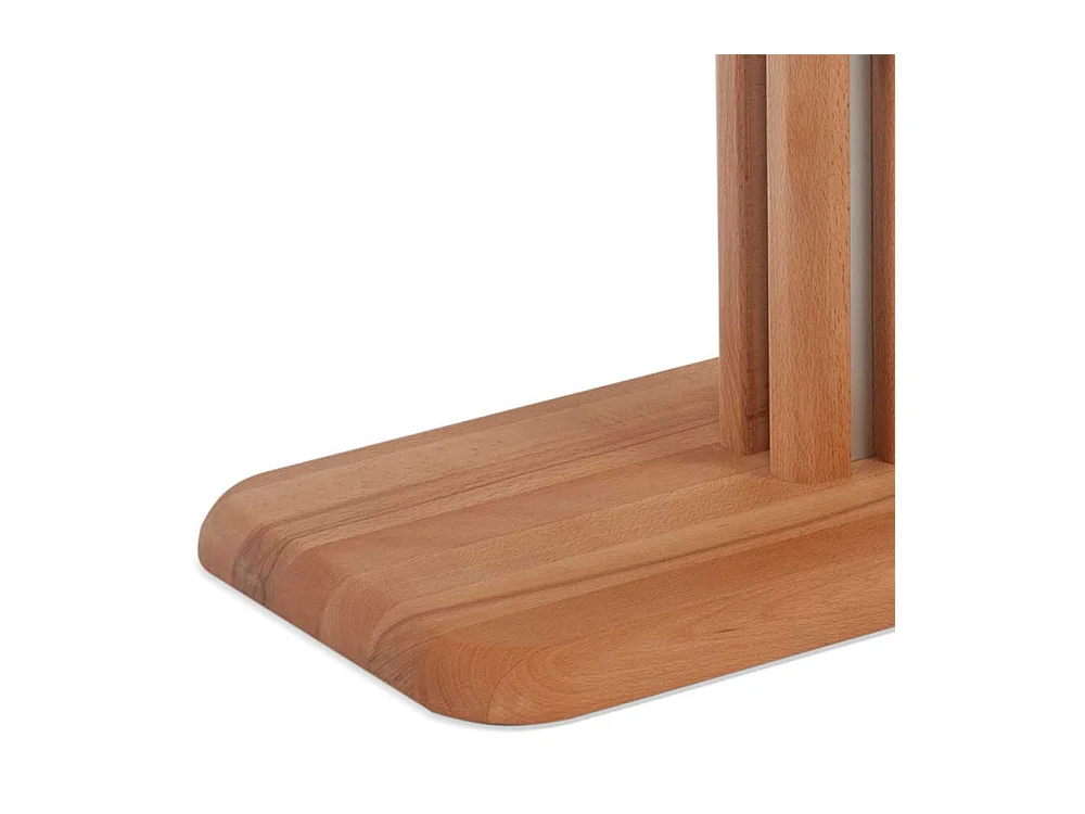 Höhenverstellbarer Telefontisch aus Wildeiche Massivholz rollbar