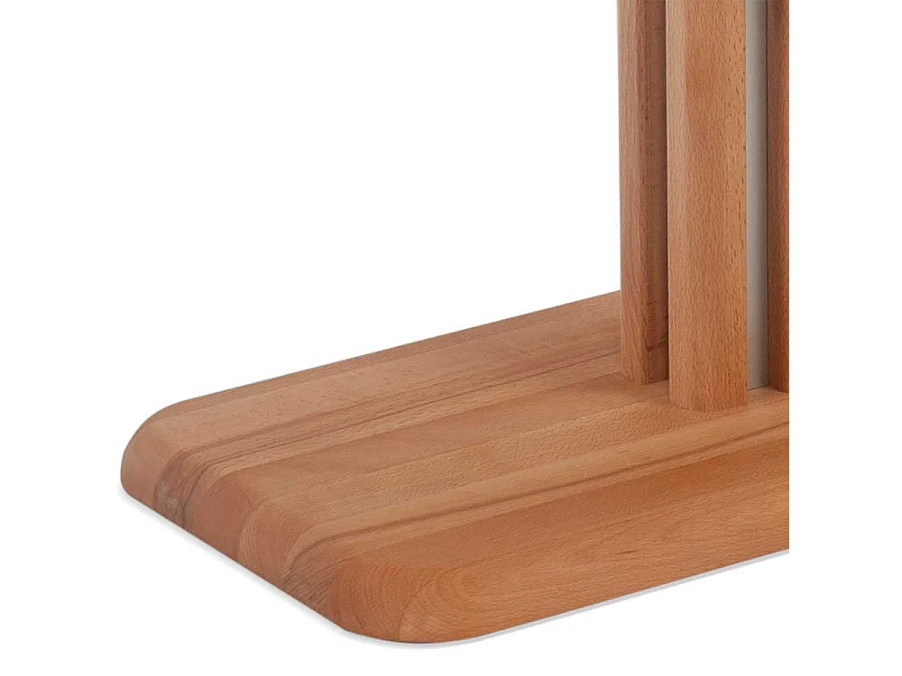 Höhenverstellbarer Telefontisch aus Wildeiche Massivholz rollbar