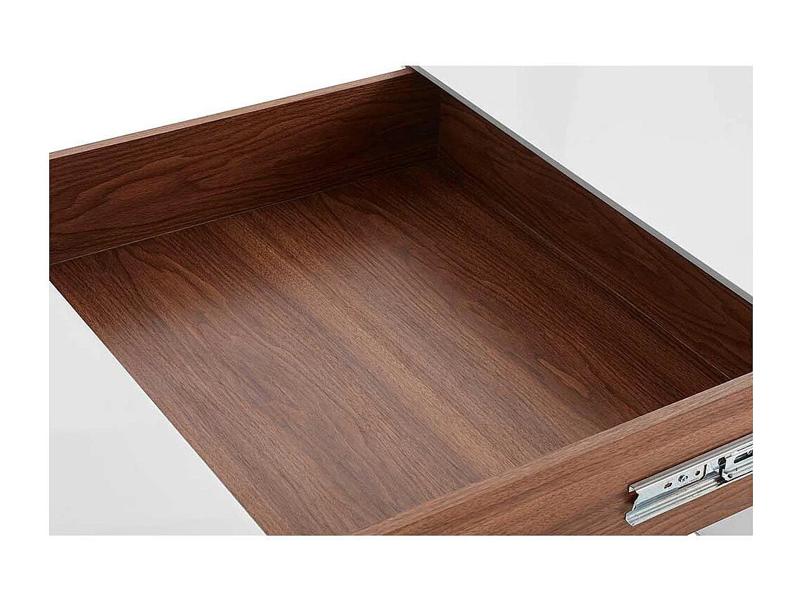 Sofatisch in Weiß Hochglanz Glaswangen