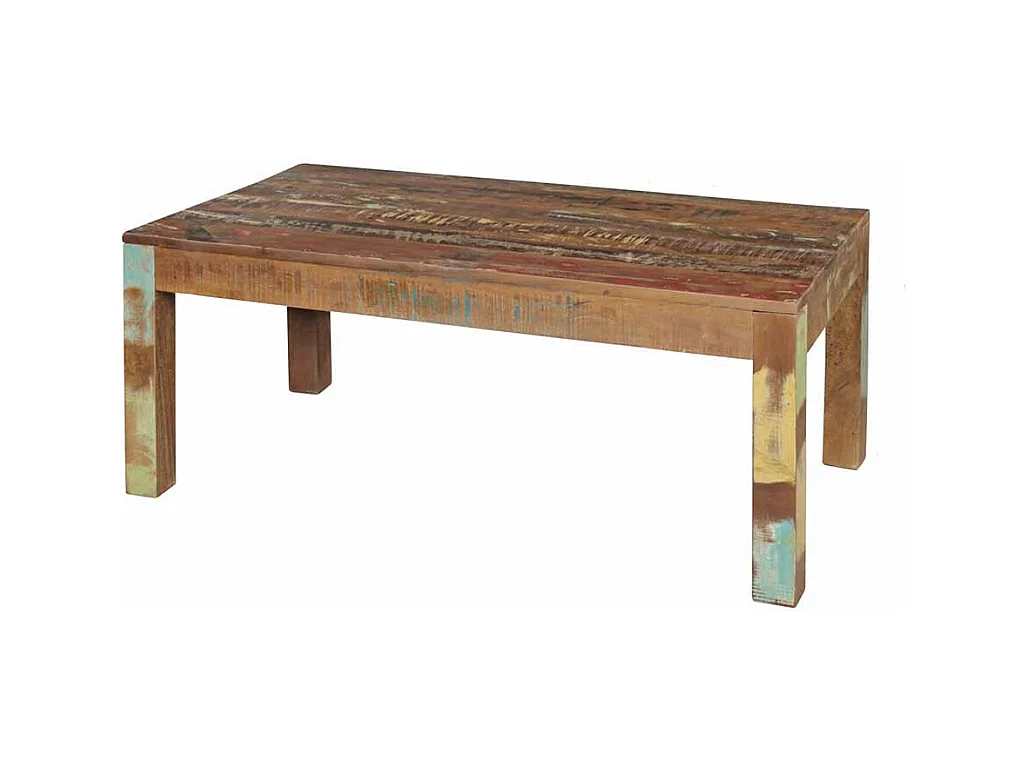 Couchtisch im Shabby Chic Design Braun Bunt