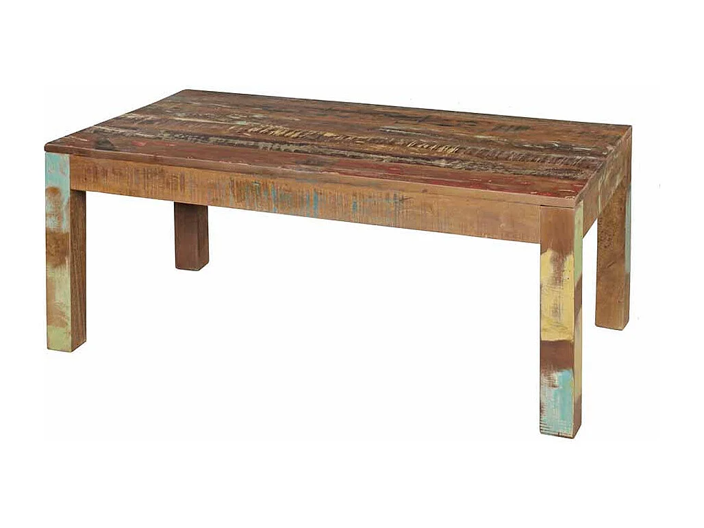 Couchtisch im Shabby Chic Design Braun Bunt