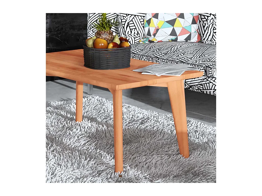 Massivholz Couchtisch aus Kernbuche geölt 4-Fußgestell