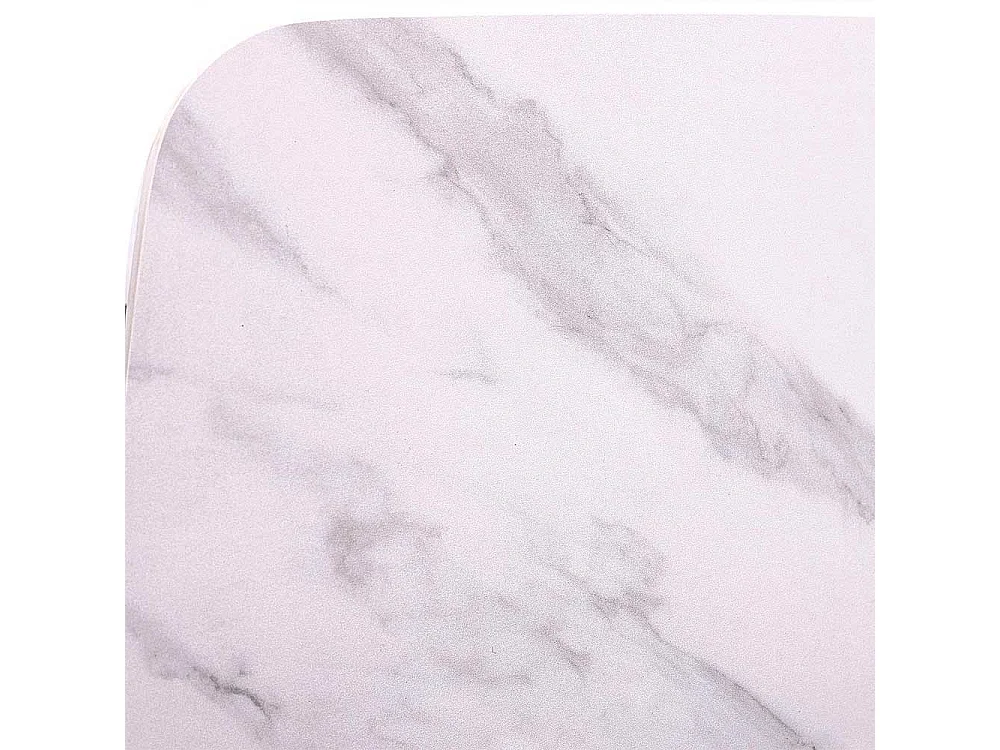 Couchtisch mit Vierfußgestell und quadratischer Tischplatte Marmoroptik