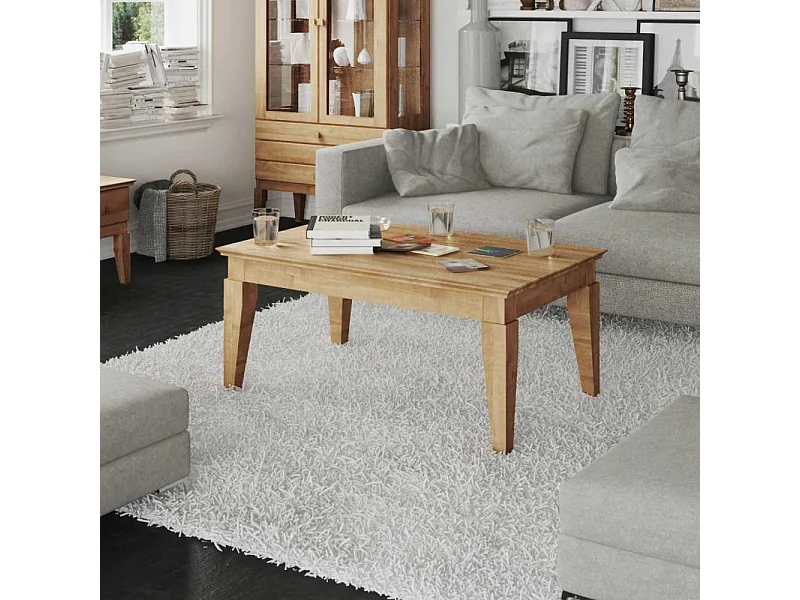 Wohnzimmer Couchtisch aus Wildeiche Massivholz natur geölt