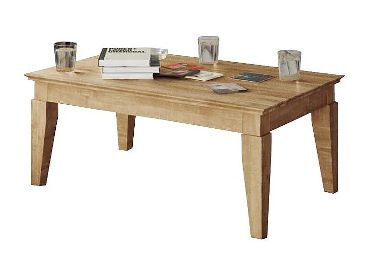 Wohnzimmer Couchtisch aus Wildeiche Massivholz natur geölt