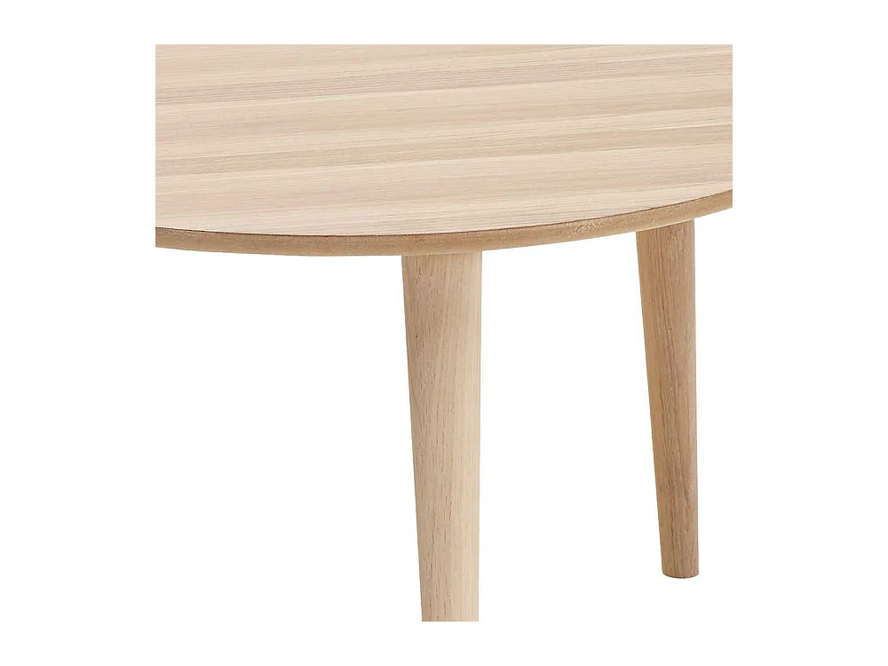 Runder Sofatisch aus Eiche Bianco geölt modern