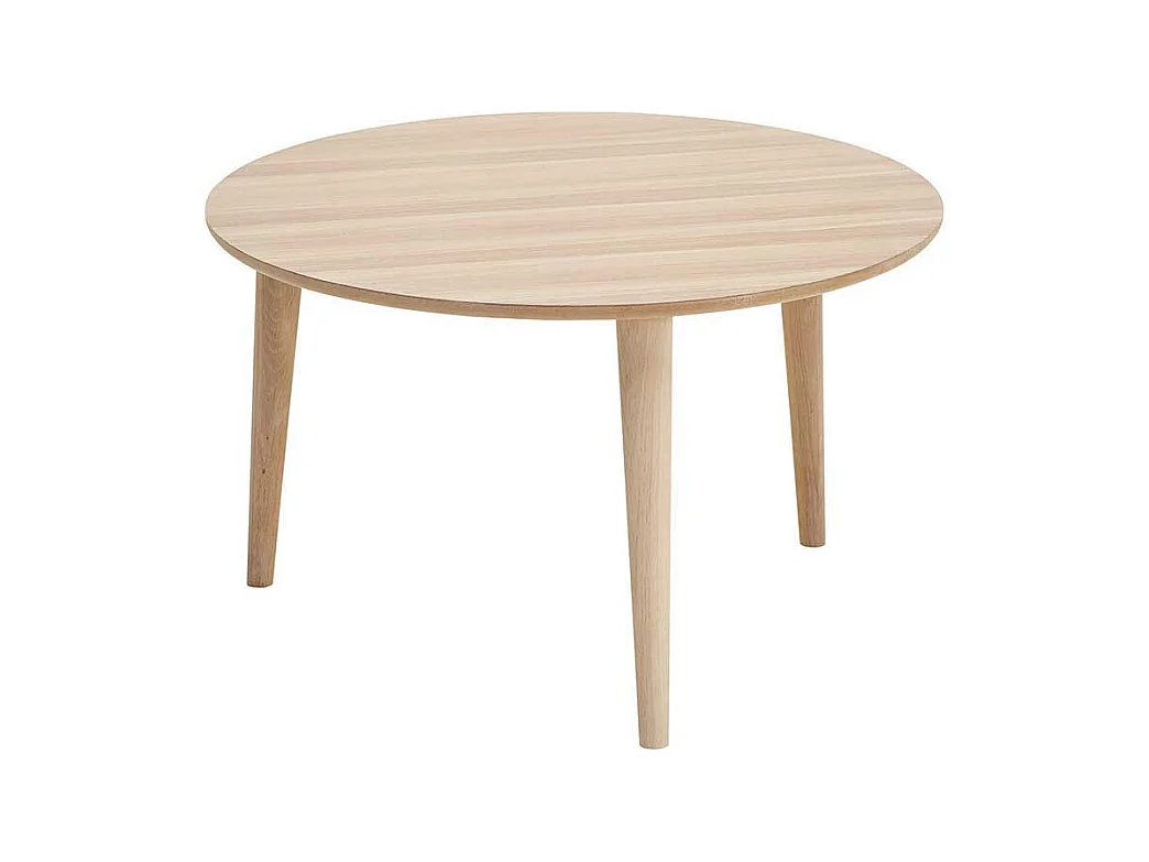 Runder Sofatisch aus Eiche Bianco geölt modern