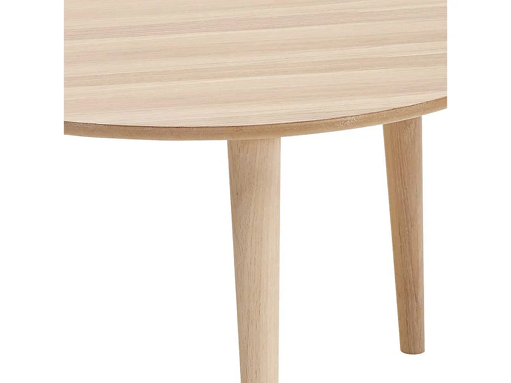 Runder Sofatisch aus Eiche Bianco geölt modern