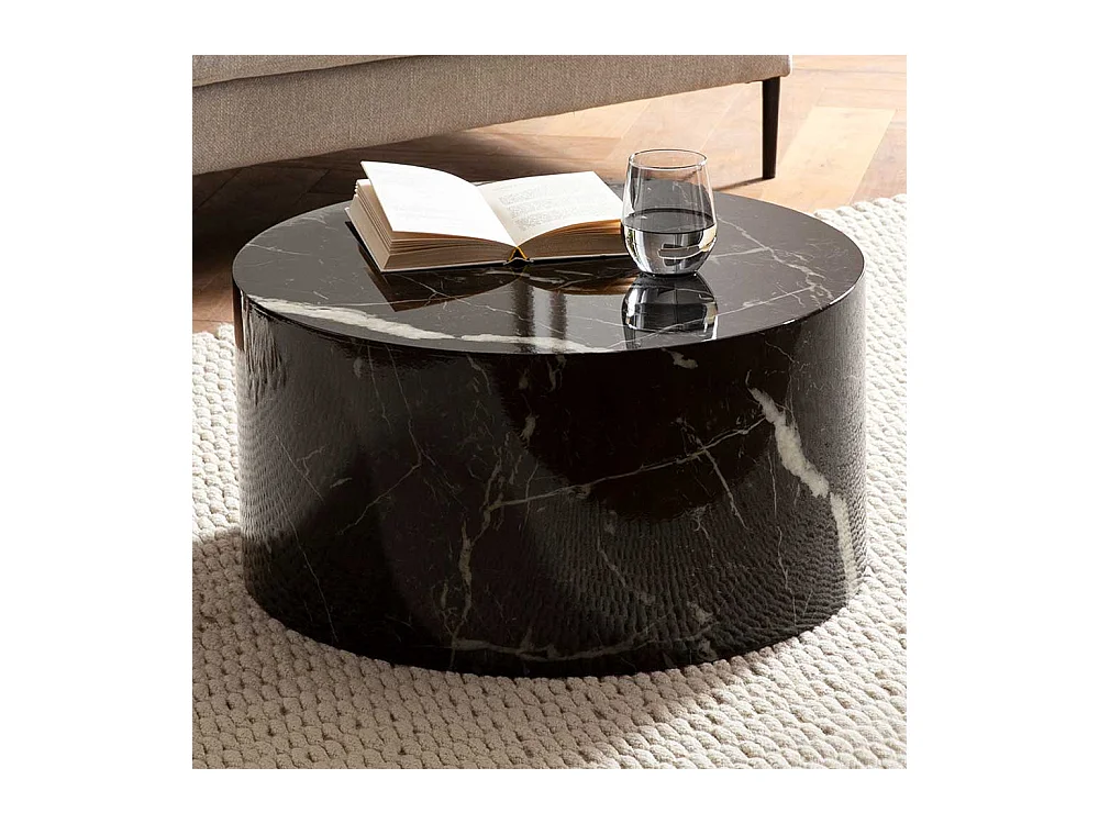 Designercouchtisch Couchtisch in Marmor Optik Hochglanz