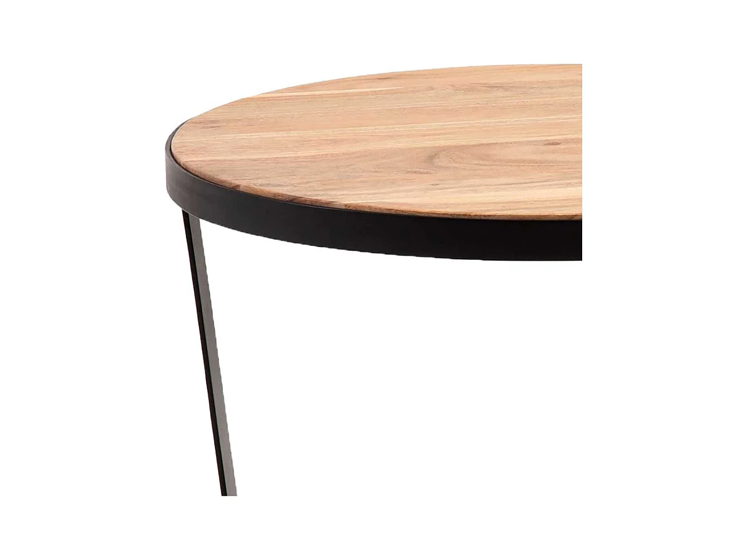 Couchtisch Set Sofatische in Anthrazit und Akaziefarben (zweiteilig)