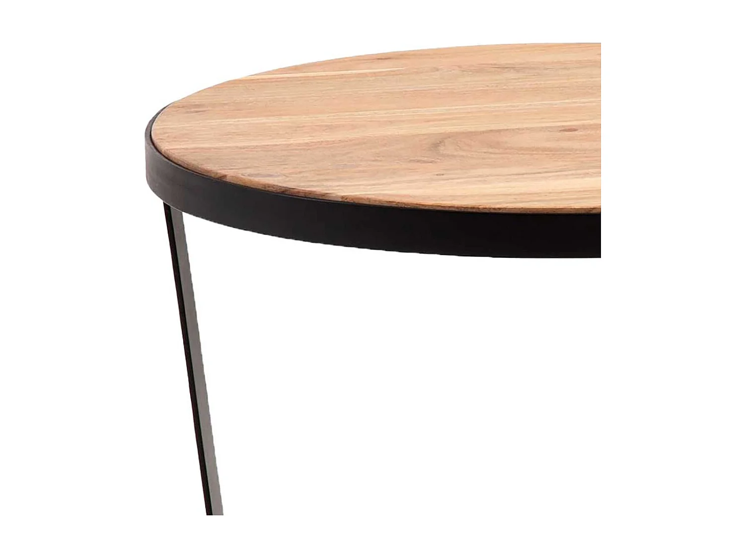 Couchtisch Set Sofatische in Anthrazit und Akaziefarben (zweiteilig)