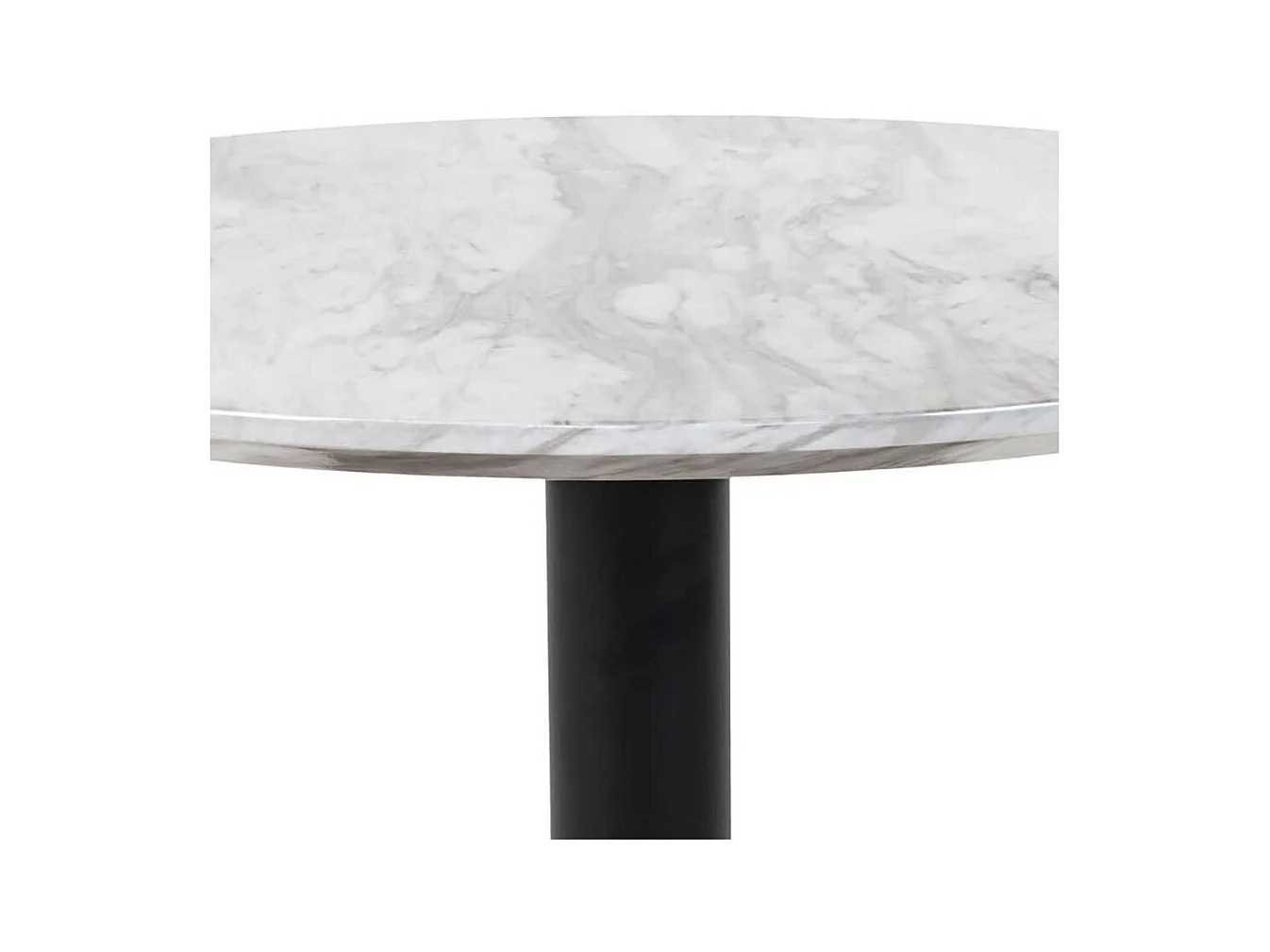 Wohnzimmer Tisch in Schwarz und Hellgrau marmoriert rund
