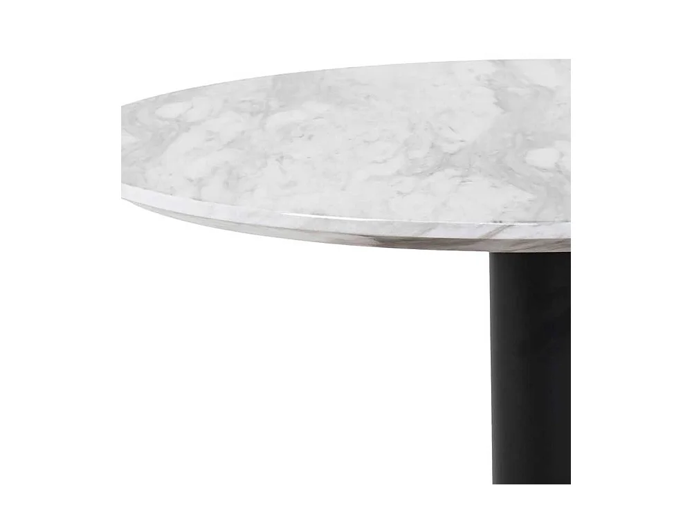 Wohnzimmer Tisch in Schwarz und Hellgrau marmoriert rund