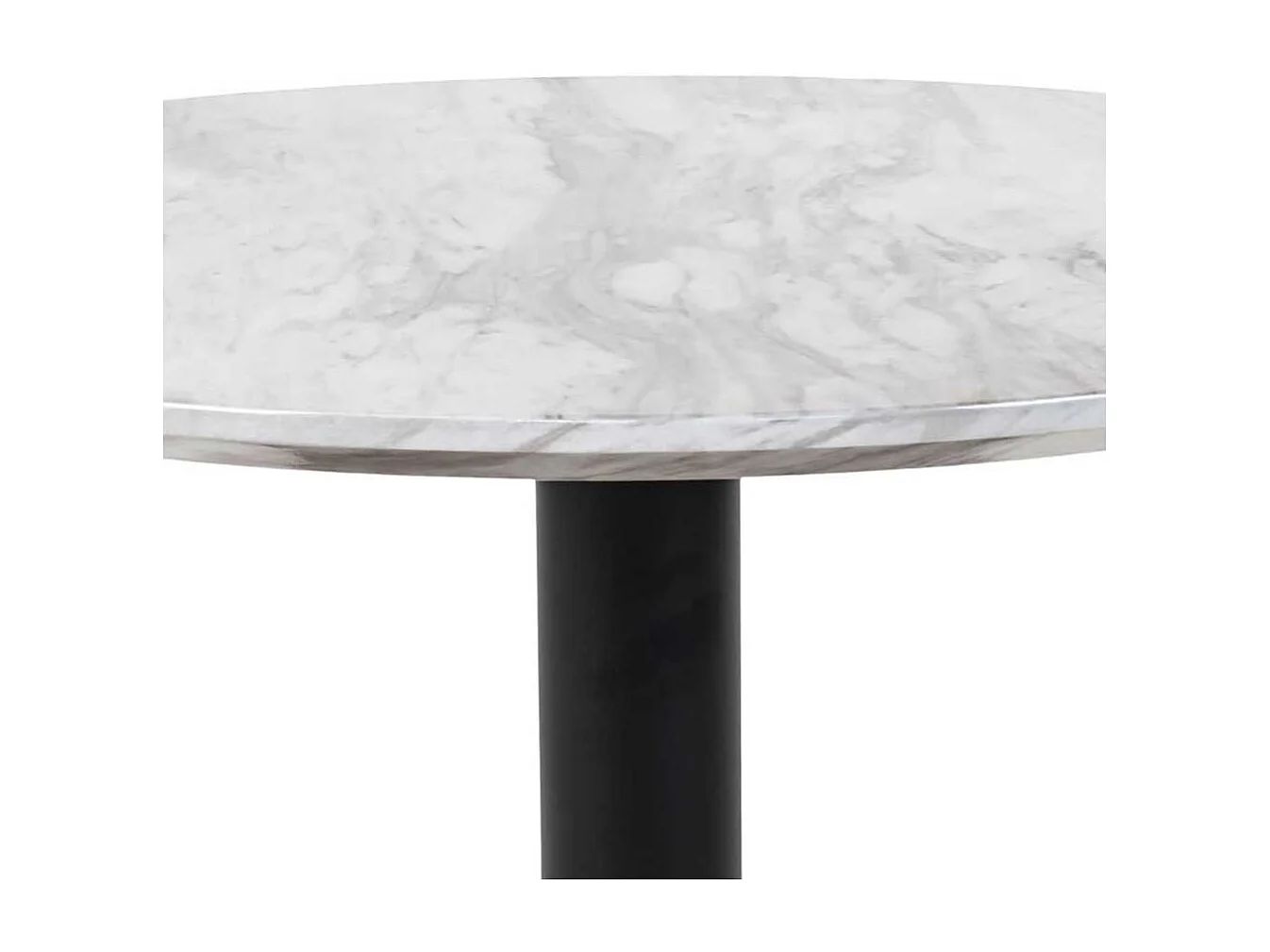 Wohnzimmer Tisch in Schwarz und Hellgrau marmoriert rund