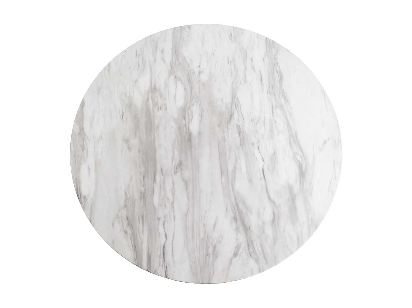 Wohnzimmer Tisch in Schwarz und Hellgrau marmoriert rund