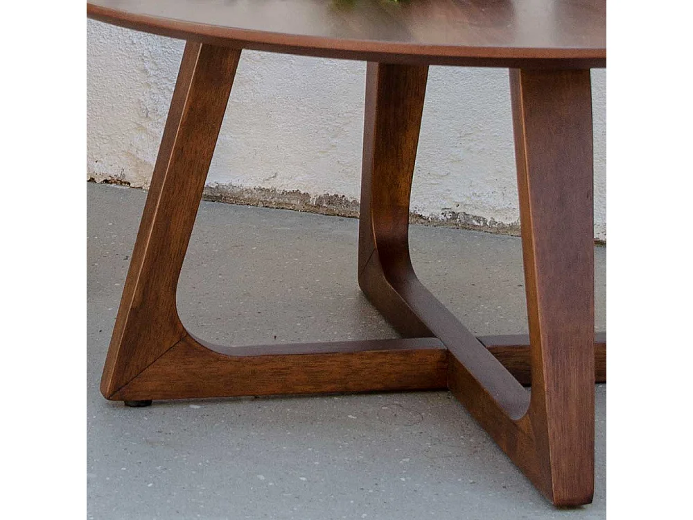 Wohnzimmer Tisch in Walnussfarben furniert 75 cm breit