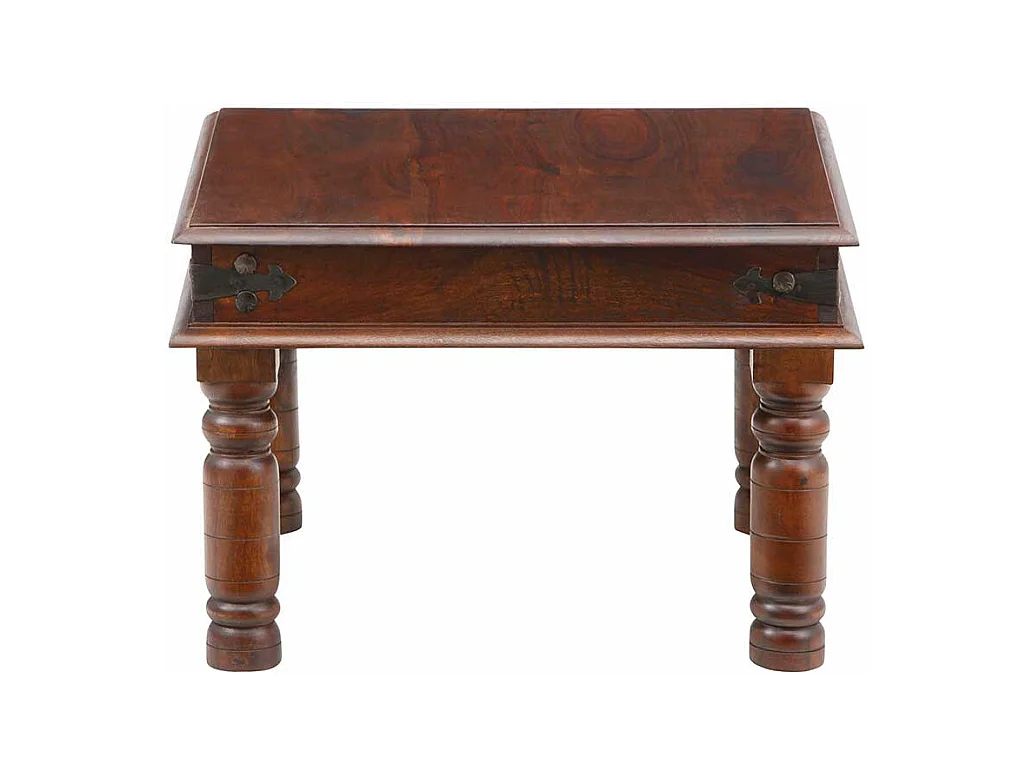 Couchtisch aus Akazie Massivholz Braun lackiert