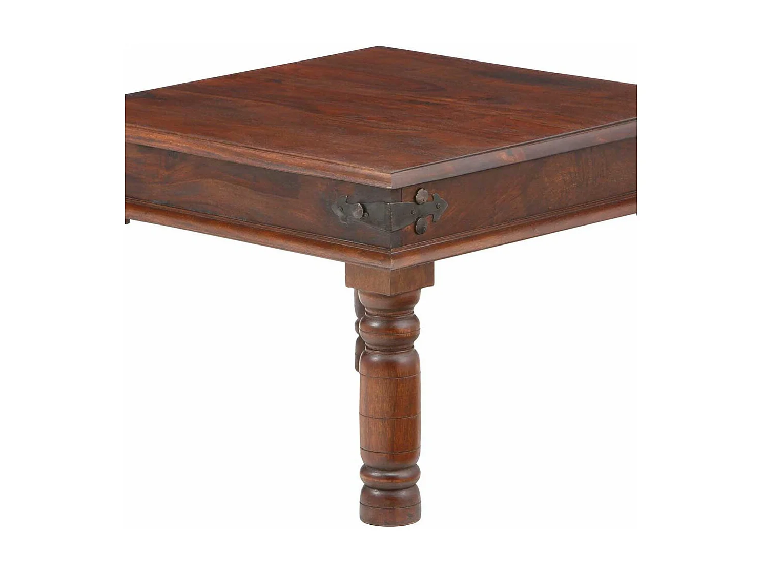 Couchtisch aus Akazie Massivholz Braun lackiert