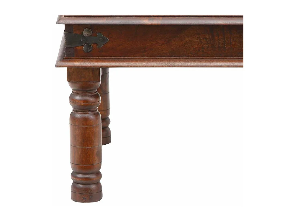 Couchtisch aus Akazie Massivholz Braun lackiert