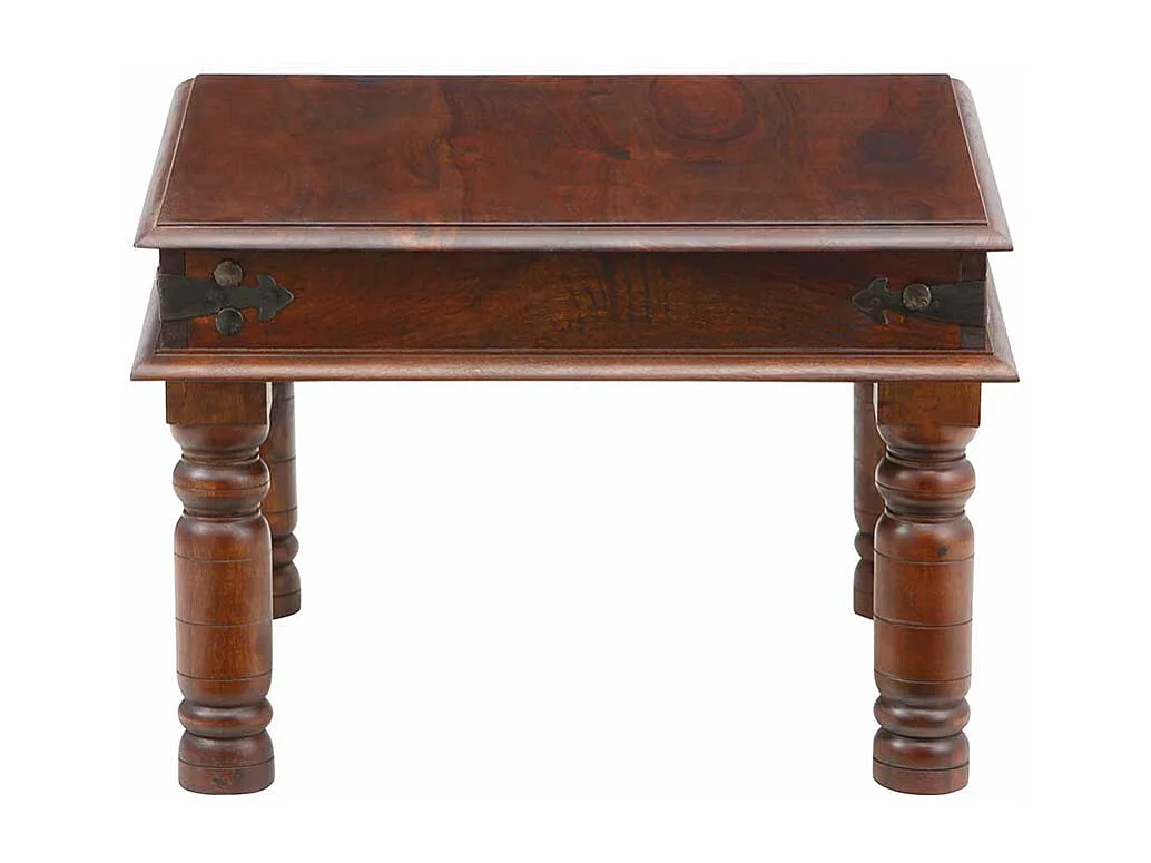 Couchtisch aus Akazie Massivholz Braun lackiert