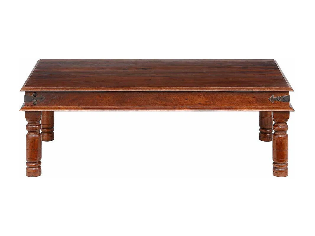 Couchtisch aus Akazie Massivholz Braun lackiert